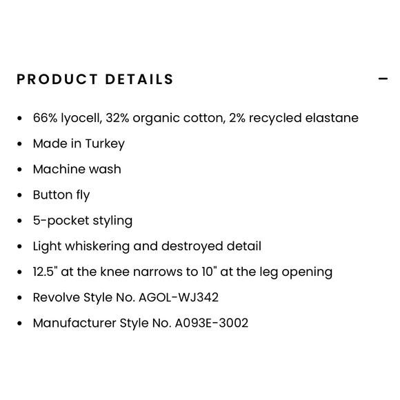 Agolde Nico Slim High Rise Ankle Distressed Stretch Jeans Womens 28 - Picture 16 of 16